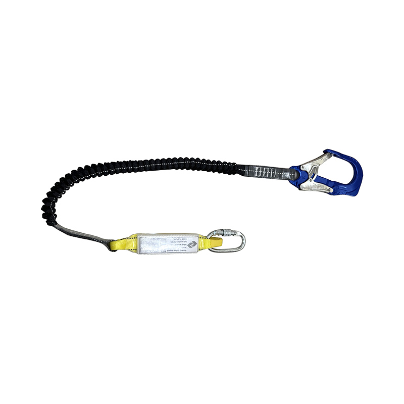 Lanyard Penangkapan Jatuh Tunggal Elastik LS10 Dengan Cangkuk Aluminium